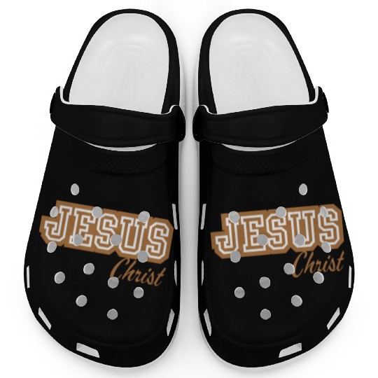 Letterman Tan Jesus Clogs