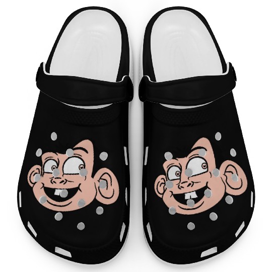 Monkey Face Sweet Cute Little Head Laughs Happy Clogs