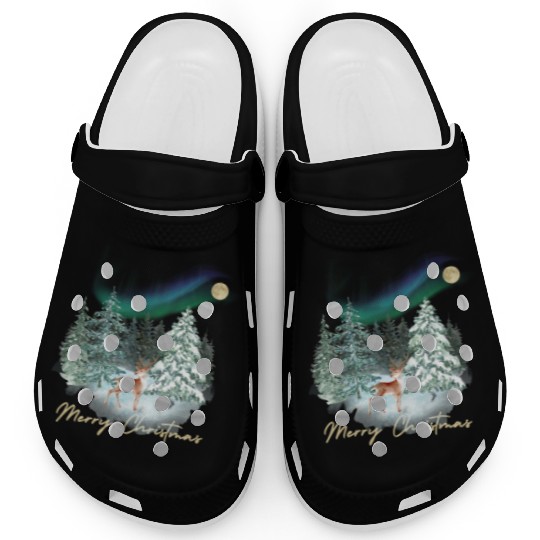 Christmas feeling winter wonderland with nordic Clogs