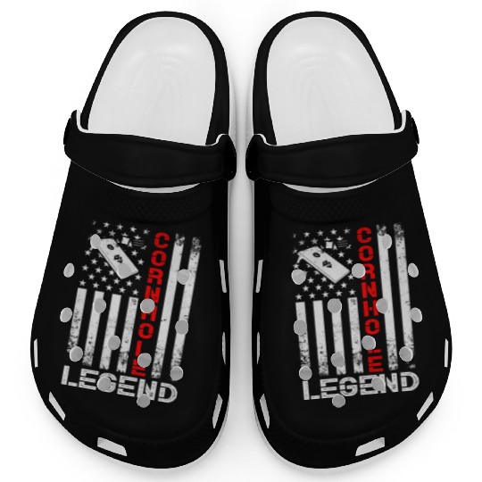 Cornhole Legend US American Flag Clogs