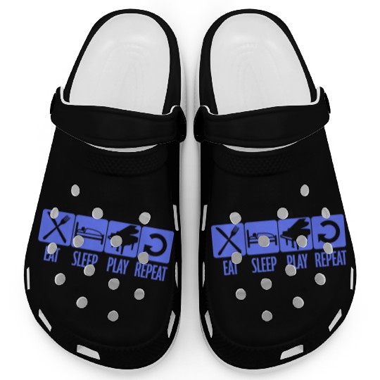 Play Every Day Piano Daily Eat Sleep Repeat Quote Clogs