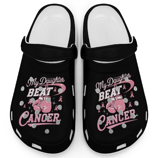 My Daughter Beat Cancer Breast Cancer Awareness Clogs