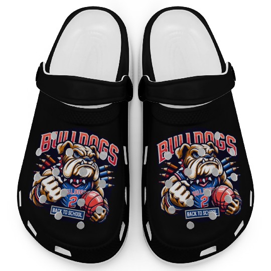 Bulldogs Mascot Back To School Team Spirit Clogs