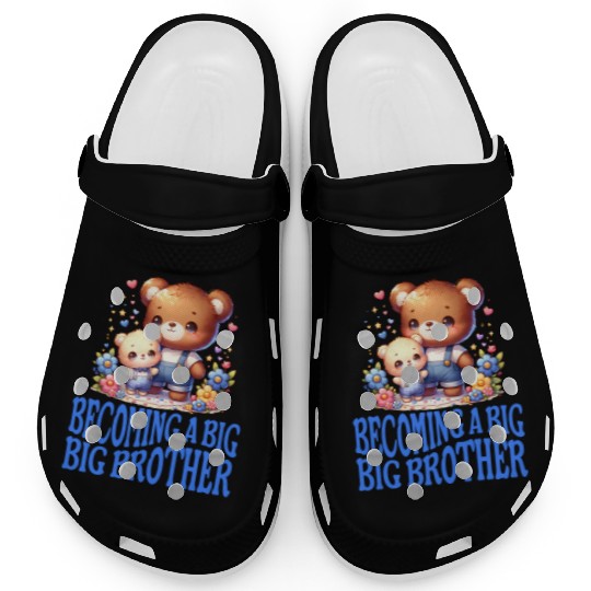 Soon I'll Be A Big Brother Cute Teddy Bears Clogs