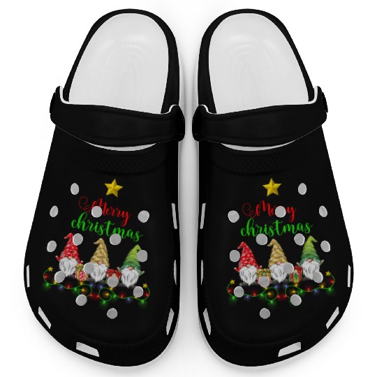 Gnomes Christmas Tree Funny Xmas Holidays Clogs