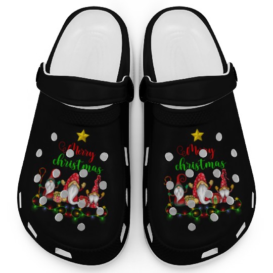 Gnomes Christmas Tree Funny Xmas Holidays Clogs