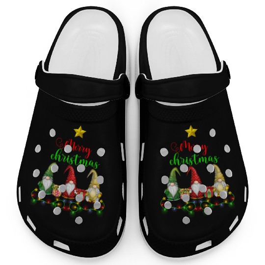 Gnomes Christmas Tree Funny Xmas Holidays Clogs