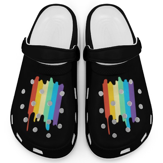 LGBT Rainbow Flag Colors | For Women Men Teenager Clogs