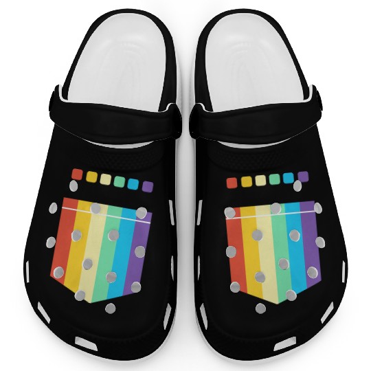 LGBT Rainbow Flag Pocket Design | For Women Men Clogs