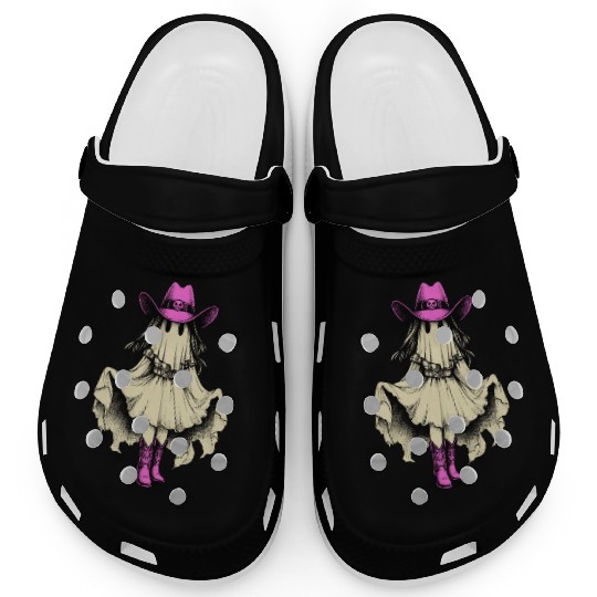 Ghost Cowgirl Western Y2k Clogs