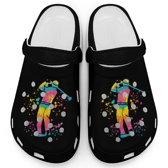 Golfer Colorsplash Kids Miniature Golf Clogs