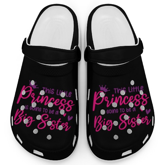 Little Princess Big Sister -Pregnancy Announcement Clogs