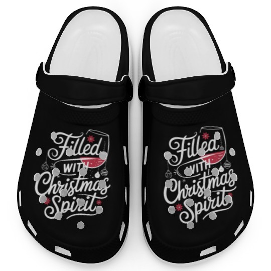 Filled With Christmas Spirit Festive Wine Clogs