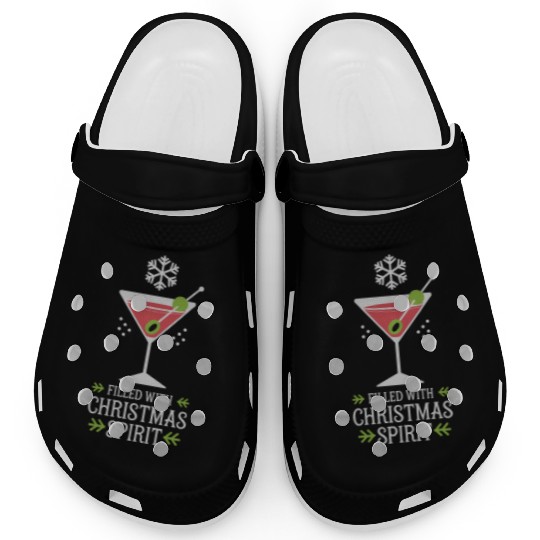 Filled With Christmas Spirit Festive Cocktail Clogs