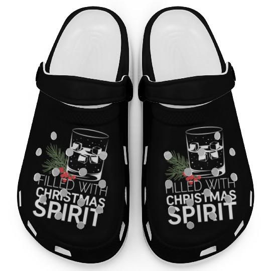 Filled With Christmas Spirit Festive Cheer Artwork Clogs