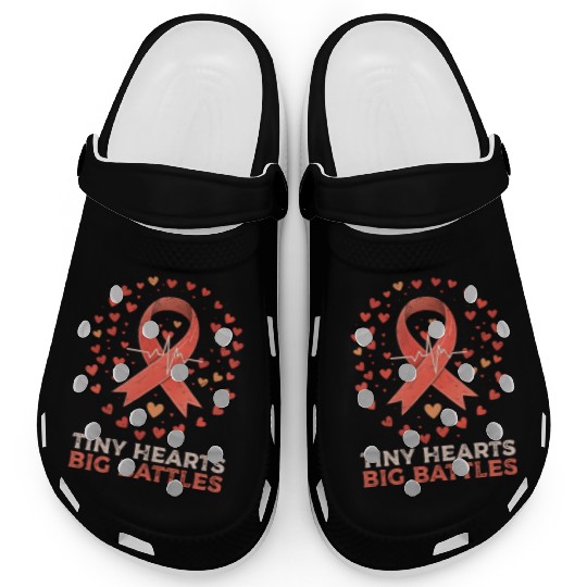 CHD Awareness Tiny Hearts, Big Battles Clogs