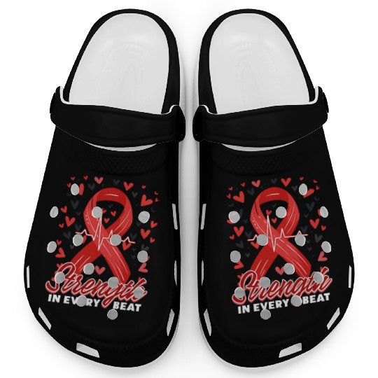 CHD Awareness Strength In Every Beat Clogs