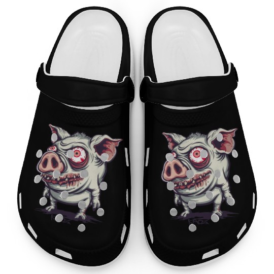 Cute Ugly Zombie Pig Clogs