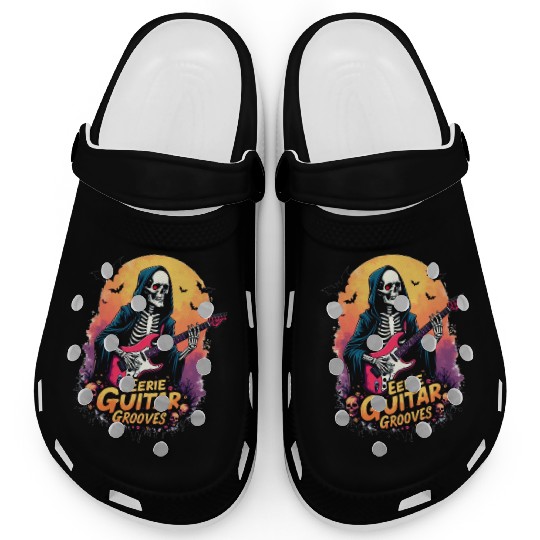 Celebrate Halloween with Cowboy Funny Skeleton Clogs