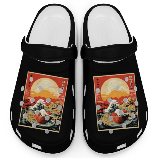 Parody Japanese Poster Kanagawa Sushi Ramen Clogs