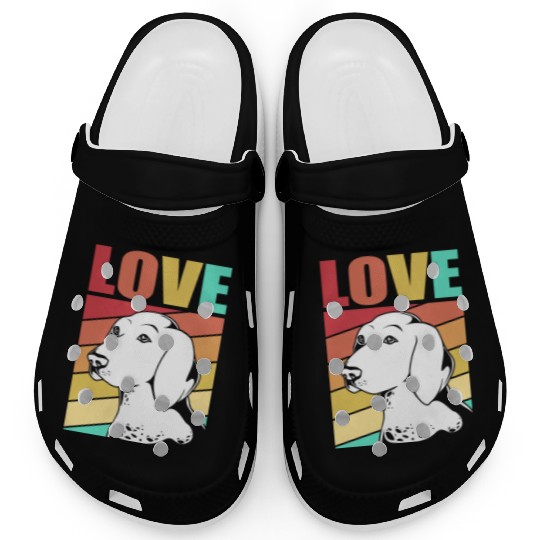 Retro German Shorthaired Pointer Dog I Love My GSP Clogs