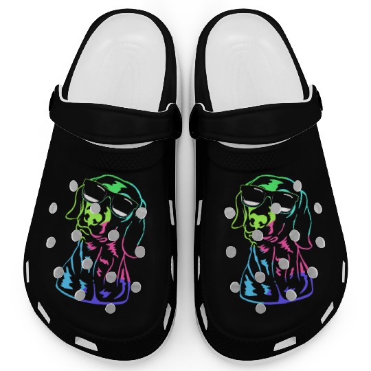 German Shorthaired Pointer GSP Dog With Sunglasses Clogs