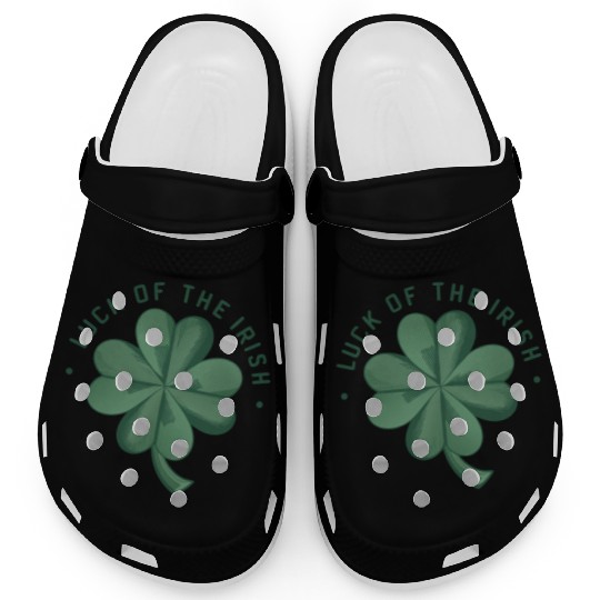 Luck of the Irish Clover Design Clogs