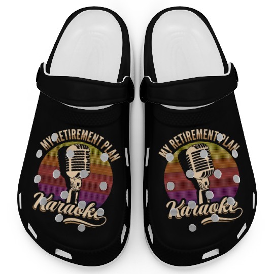 My Retirement Plan Karaoke Microphone Retro Clogs
