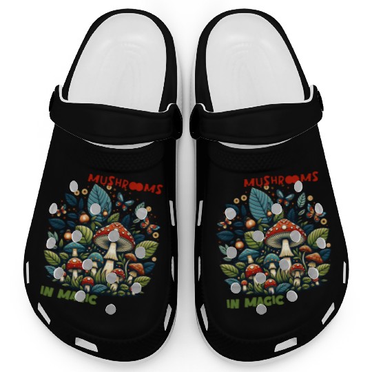 Mushroom in Magic Design Clogs