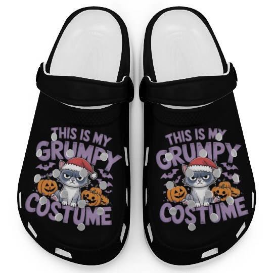 This Is My Grumpy Costume - Funny Design for Adult Clogs