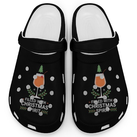 Filled With Christmas Spirit Cheerful Holiday Clogs
