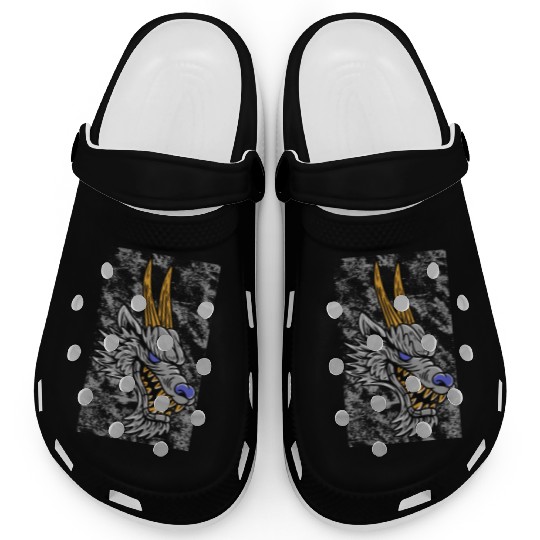 Fantasy RPG Wolf Magic Dungeon Clogs