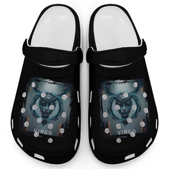 Zodiac sign Virgo in cyberpunk era Future Clogs