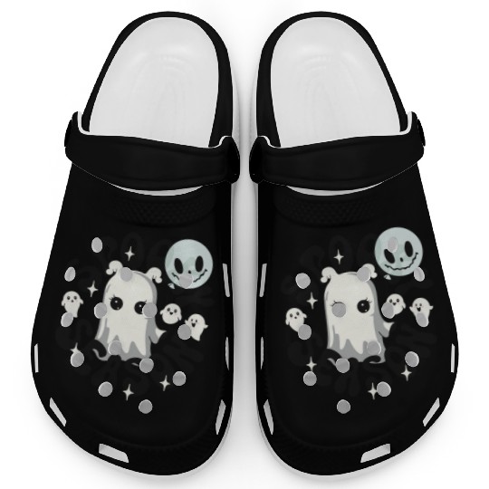 Halloween Ghosts Spooky Season Clogs