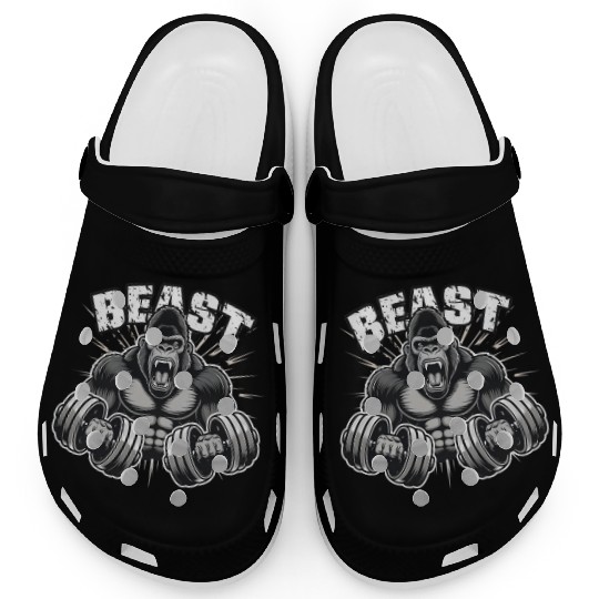 beast Gorille Musclé Body Builder Motivation Gym Clogs