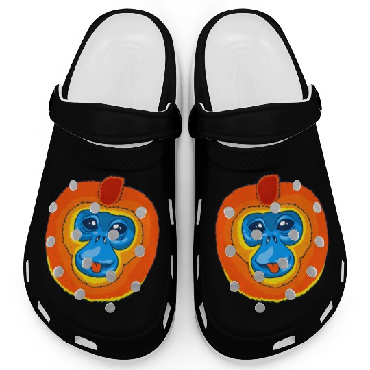 Cute Golden Snub Nosed Monkey Face Clogs
