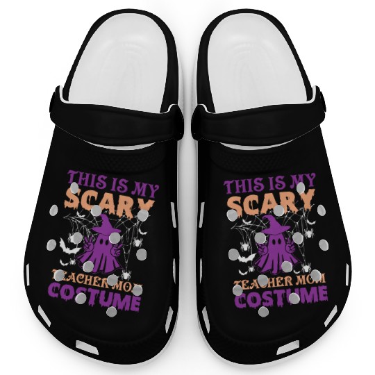 Scary Teacher Halloween Clogs Sublimation Designs
