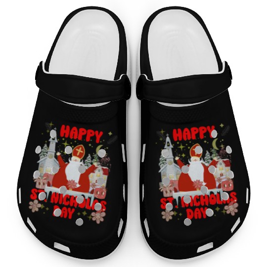 Happy saint Nicholas dayretro logo Clogs