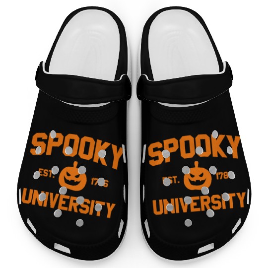 Spooky University Established 1786 Pumpkin Uspooky Clogs
