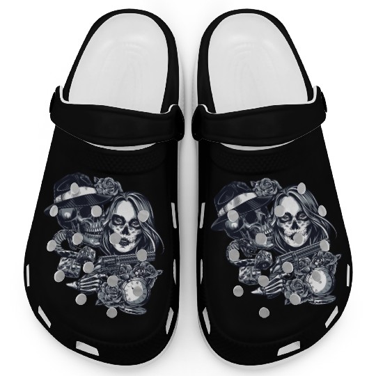 Chicano Street Art Graphic Clogs