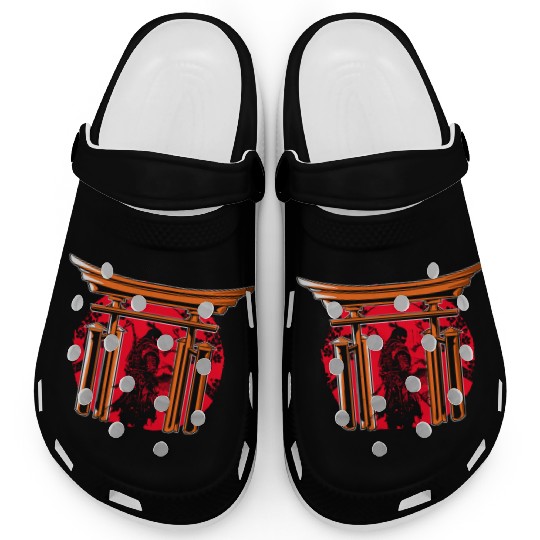 Kanji Japan Katana Sword Ninja Samurai Clogs