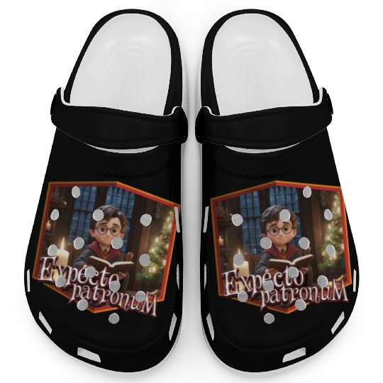 Magical christmas expecto patronum wizard Clogs