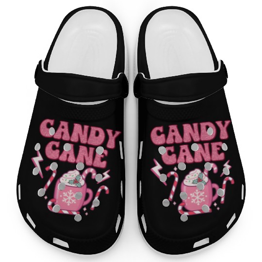 Christmas Candy Cane Santa Xmas kids Women Men Clogs