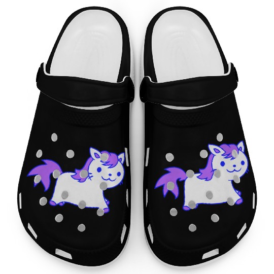 Little Pony Cat Face Little Small Horse Riding Fun Clogs