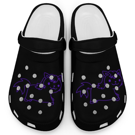 Little Pony Cat Face Little Small Horse Riding Fun Clogs