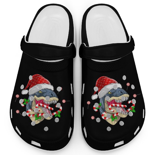 Santasaurus Rex Dinosaur xmas Santa Hat Santa Hat Clogs