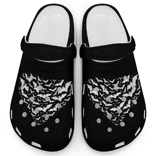 Elegant Flying Bats As A Swarm At Night Clogs