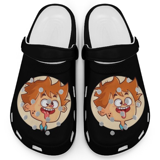 Funny Clogs Fun Loving Face Silly Stick-Out