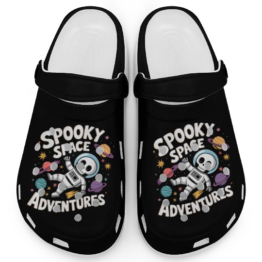 Spooky Space Adventures with Astronaut Skull Clogs