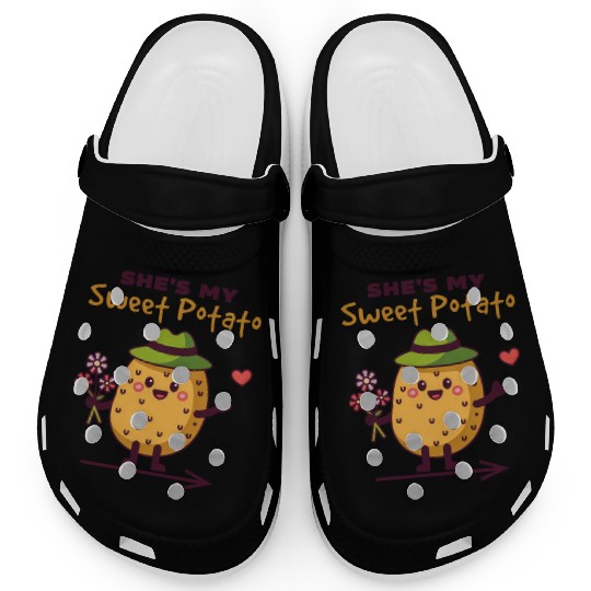 She's My Sweet Potato Funny Matching Couples Clogs